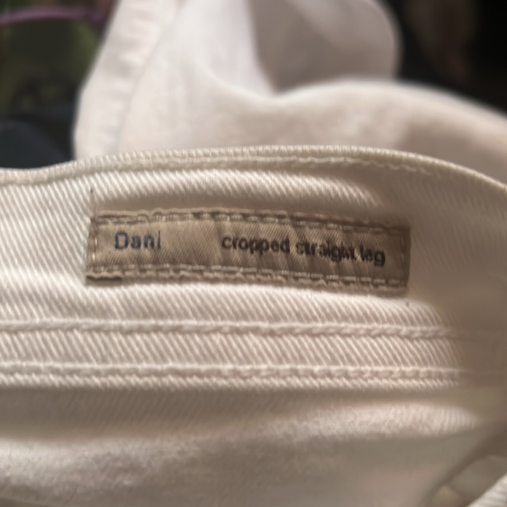 Citizens Of Humanity White Dani Cropped Straight Leg Jeans 26 Classic Preppy - Picture 10 of 11